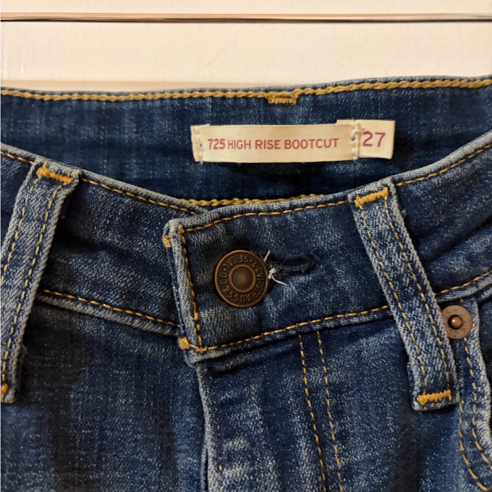 Levi’s Women’s High Rise straight Jeans dark wash Denim - Picture 8 of 13